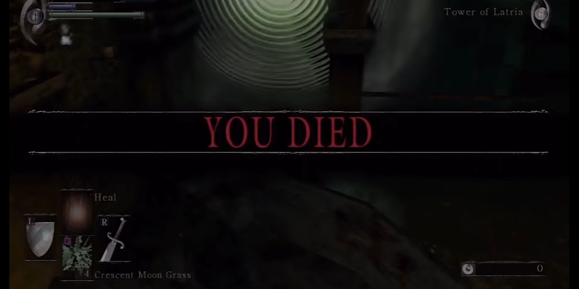 Demons Souls - You Died - Death Screen