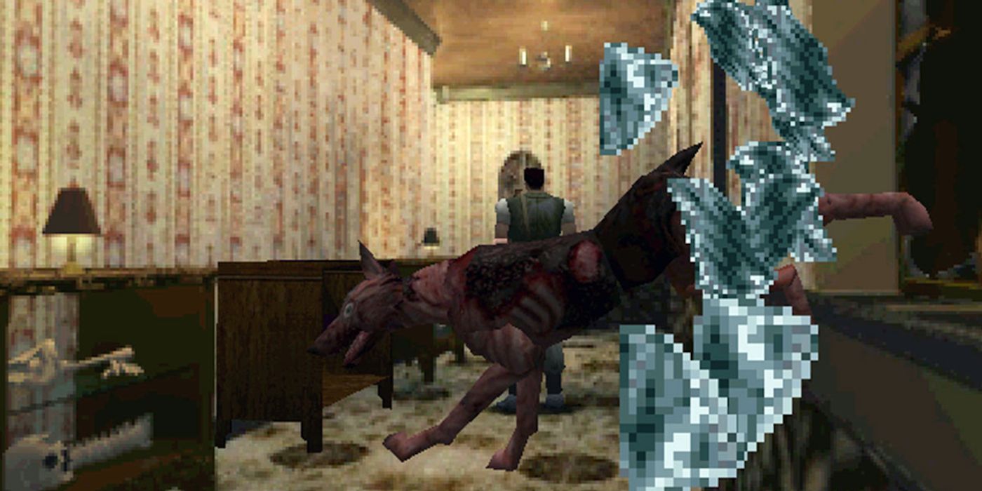 Dog jumping through the window copy