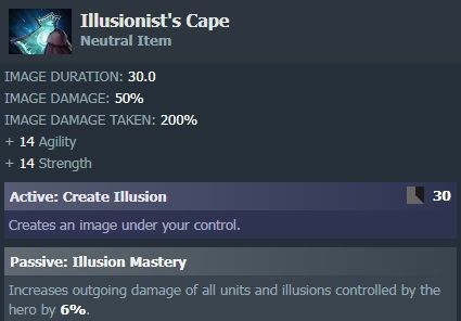 Dota 2 Illusionist's Cape 7.29b