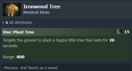 Dota 2 Ironwood Tree 7.29b