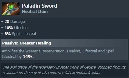 Dota 2 Paladin Sword 7.29b