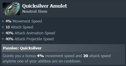 Dota 2 Quicksilver Amulet 7.29b