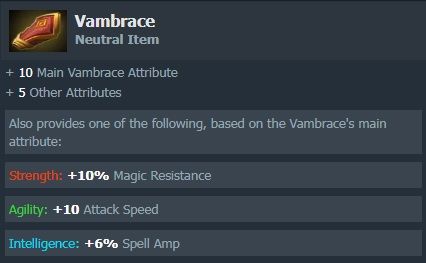 Dota 2 Vambrace 7.29b