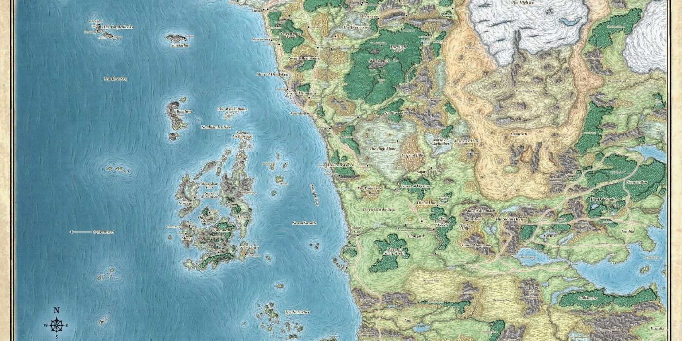 Dungeons and Dragons - A map of Faerûn