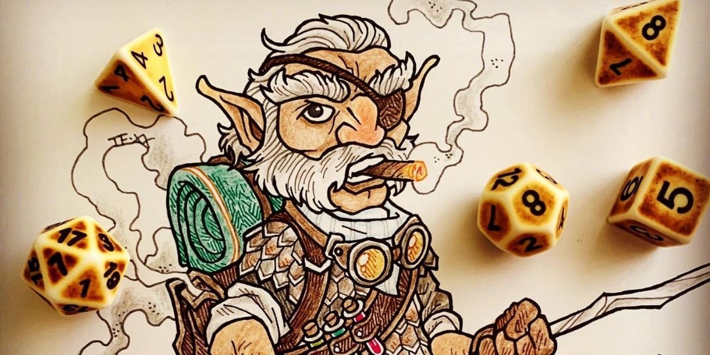 Dungeons and Dragons Gnome Artificer Fanart by @tumfummo on Twitter