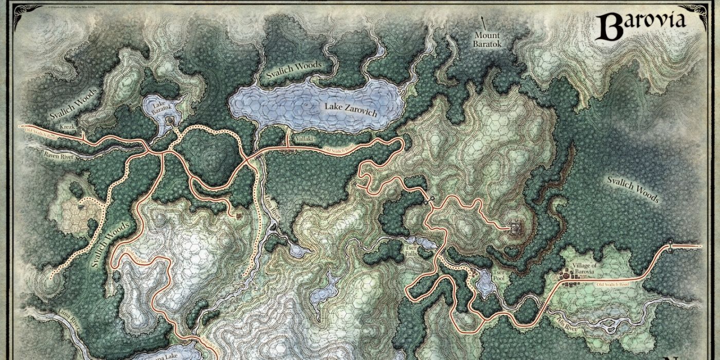 Dungeons and Dragons: Map of Barovia from Curse of Strahd