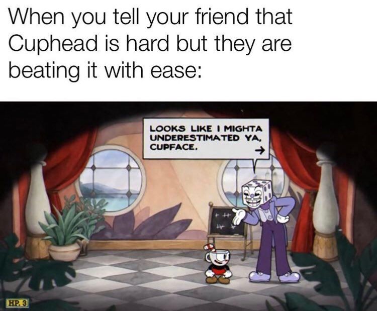 Easy cuphead meme