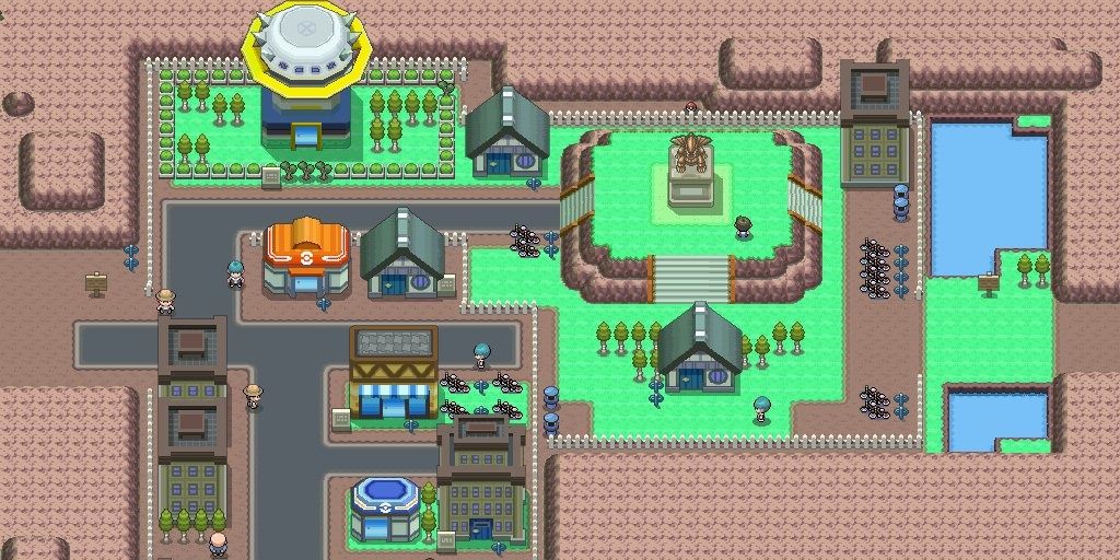 Eterna City as it appears in Pokemon Platinum