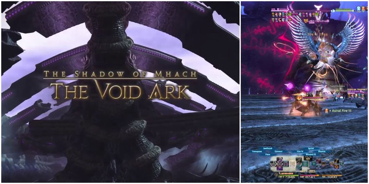 Final Fantasy 14 void ark raid dungeon split image scylla boss