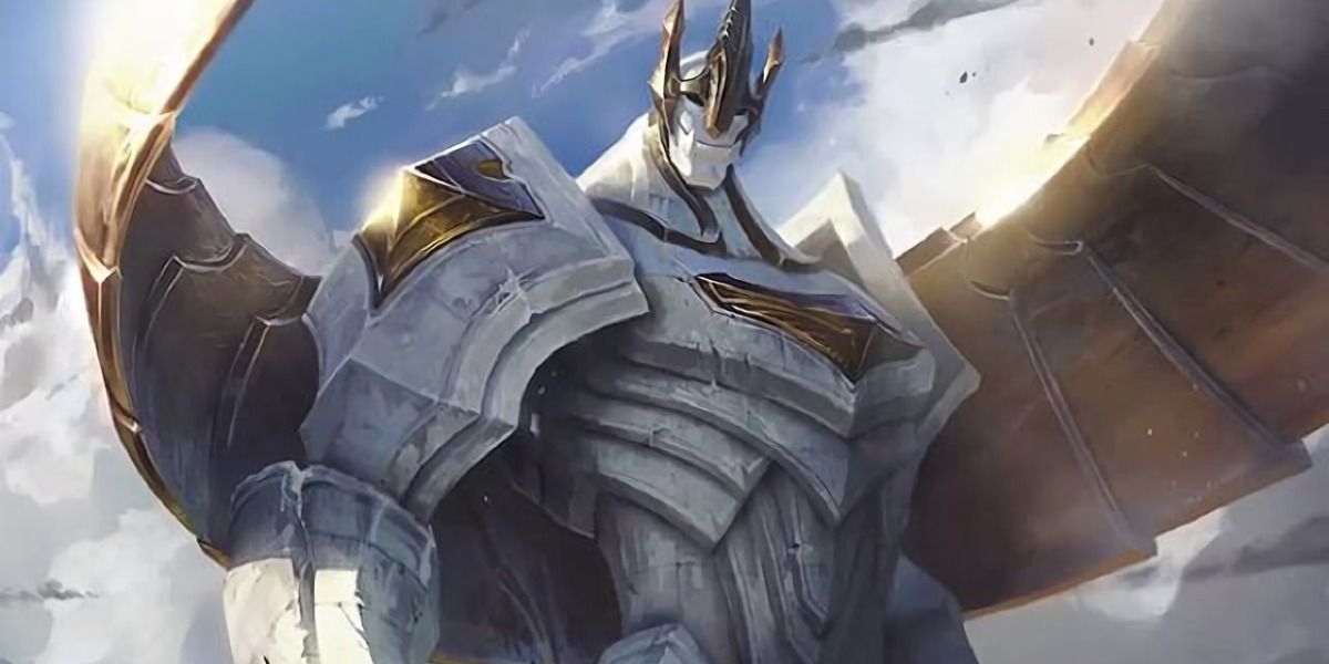 Galio in their Splash Art from League of Legends