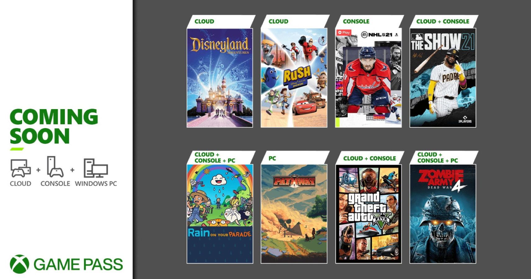 Game Pass Coming Soon