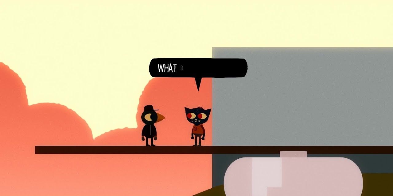 Mae and Germ at Germ's house in Night in the Woods