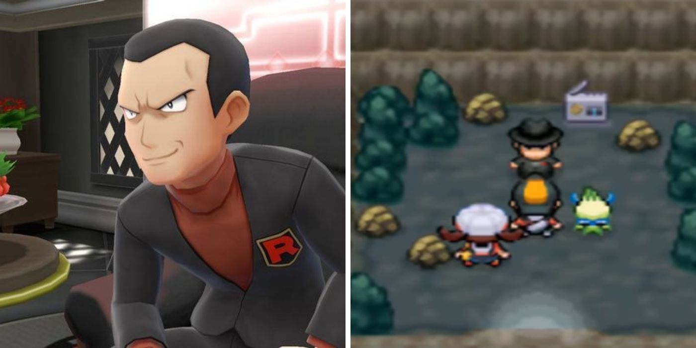 Giovanni in lets go and in hiding in gen II remakes