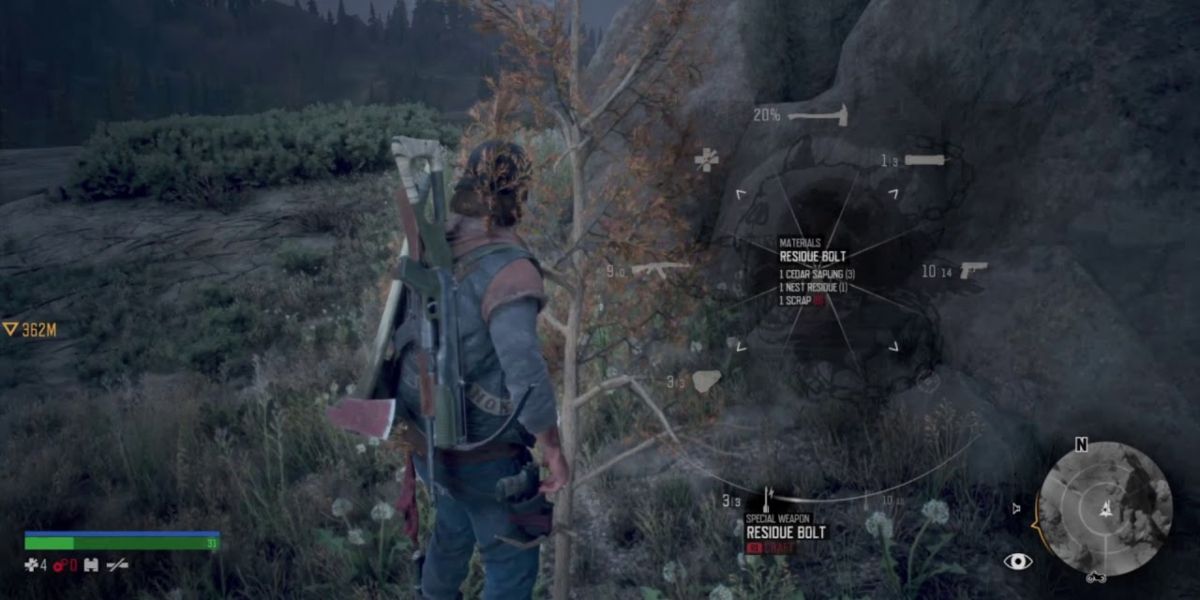The residue bolt crafting recipe.
