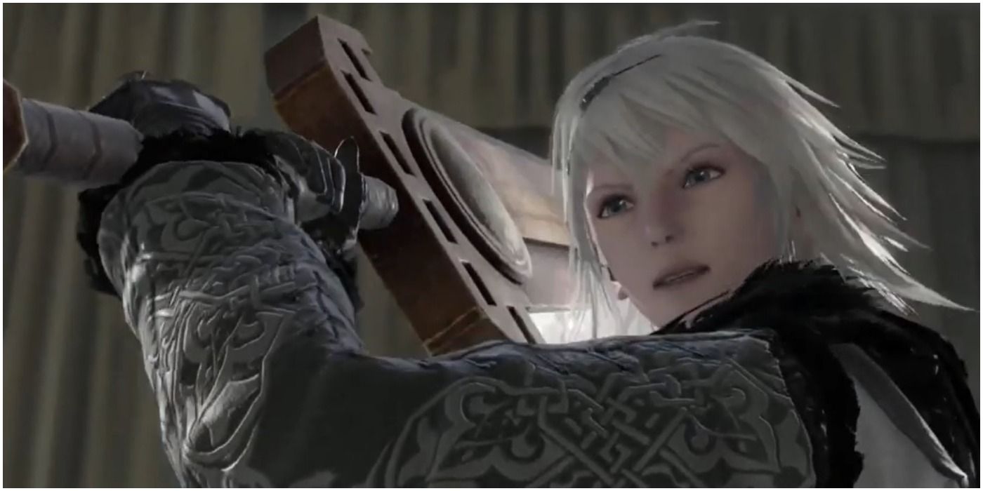 Nier wielding his sword