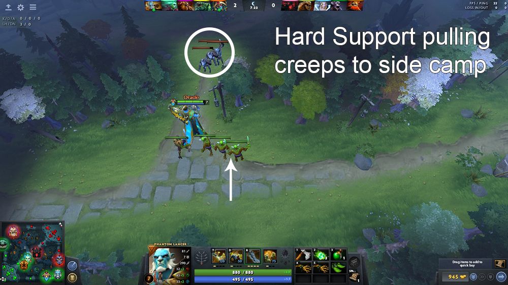 Hard Support Pulling creep to side camp