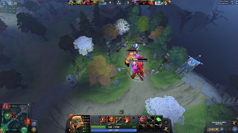 Huskar Farming Jungle with Armlet