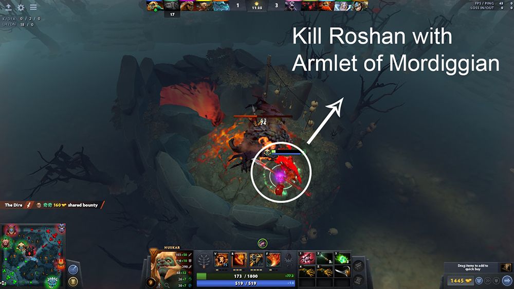 Huskar killing Roshan