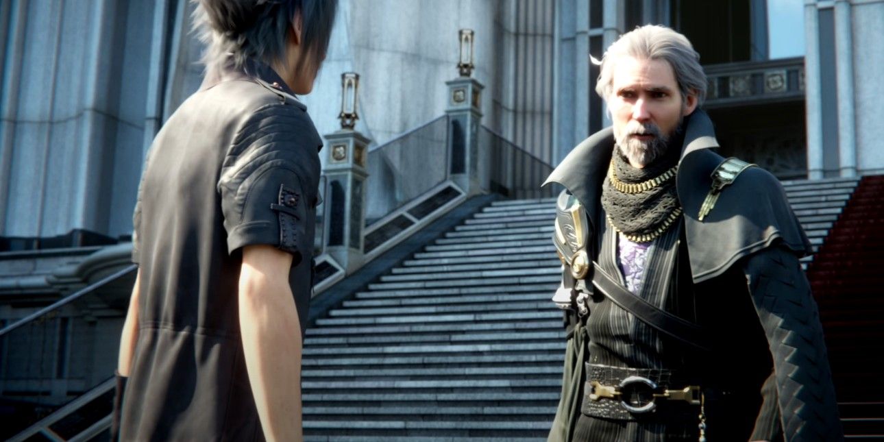 King Regis says goodbye to Noctis in Final Fantasy XV