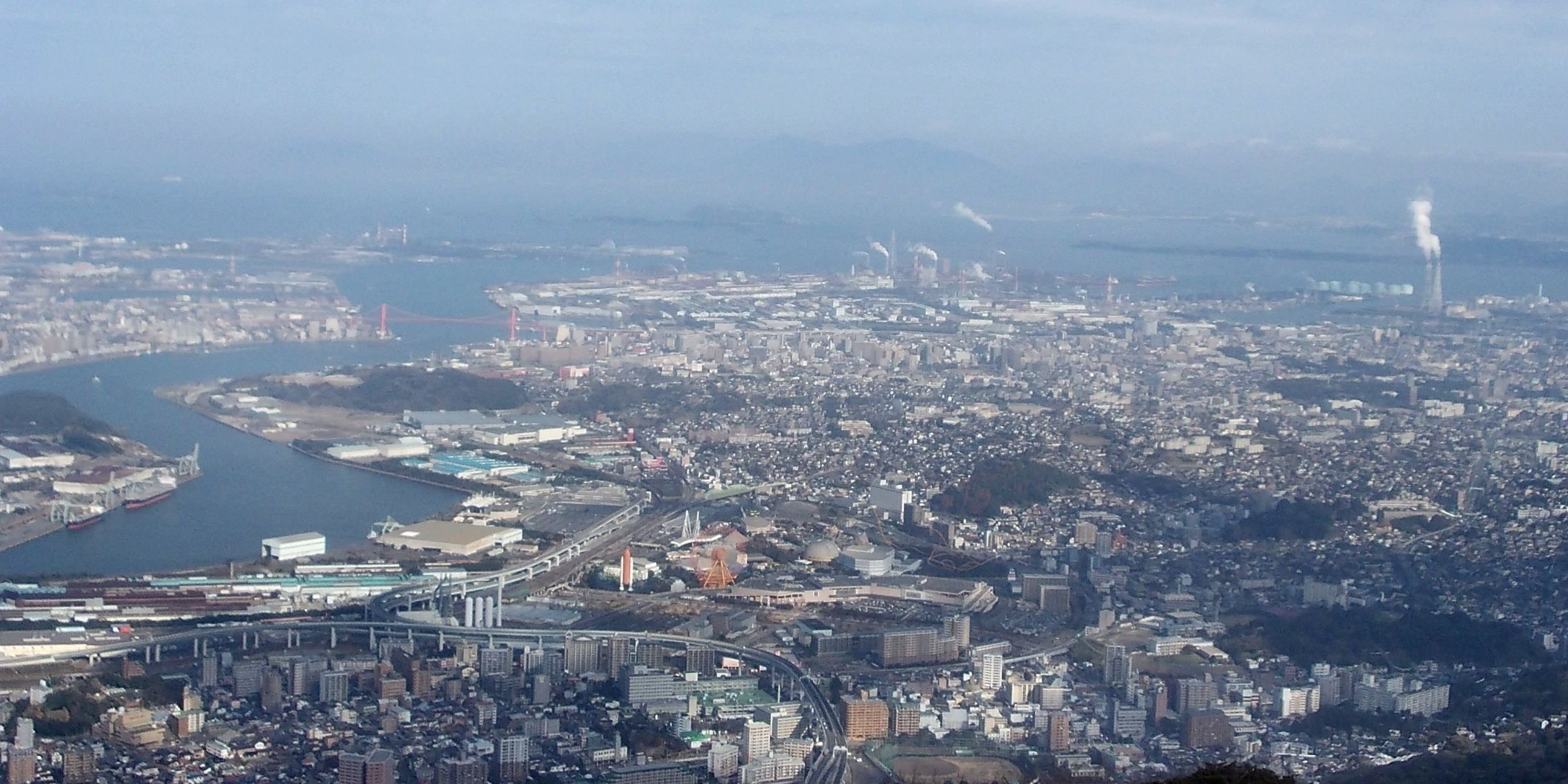 Panorama of Kitakyushu, Japan, which Rustboro City in Pokemon may be based on