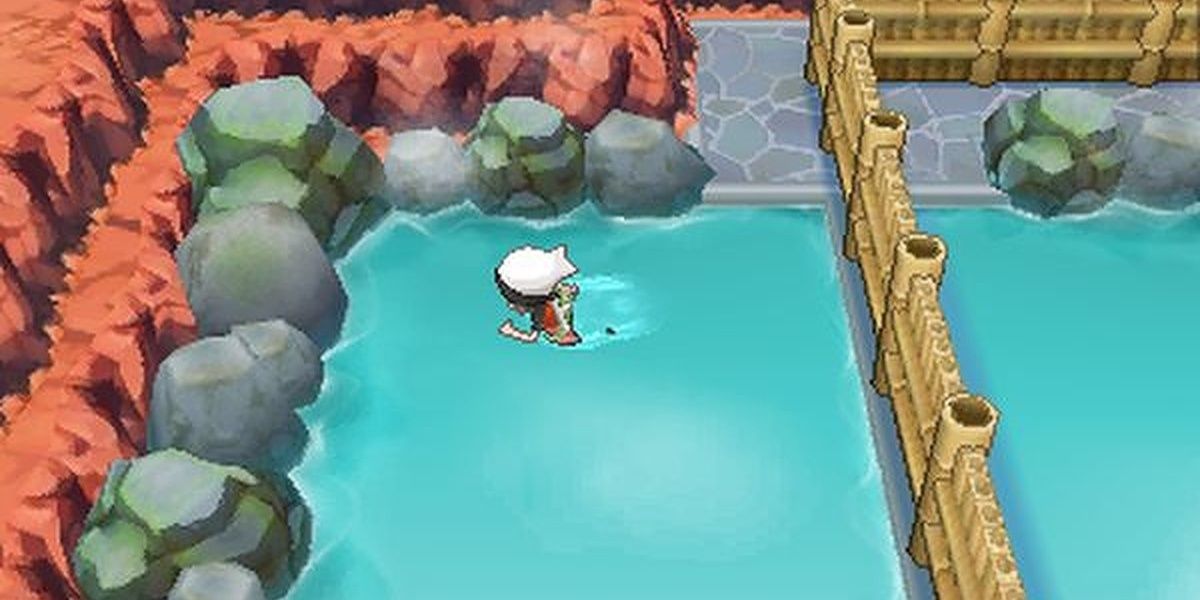 Lavaridge Town Hot Springs as it appears in Pokemon Omega Ruby & Alpha Sapphire