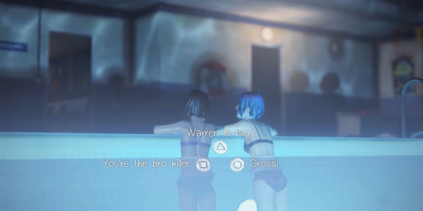 Life Is Strange Screenshot Of Max And Chloe Talking In Pool