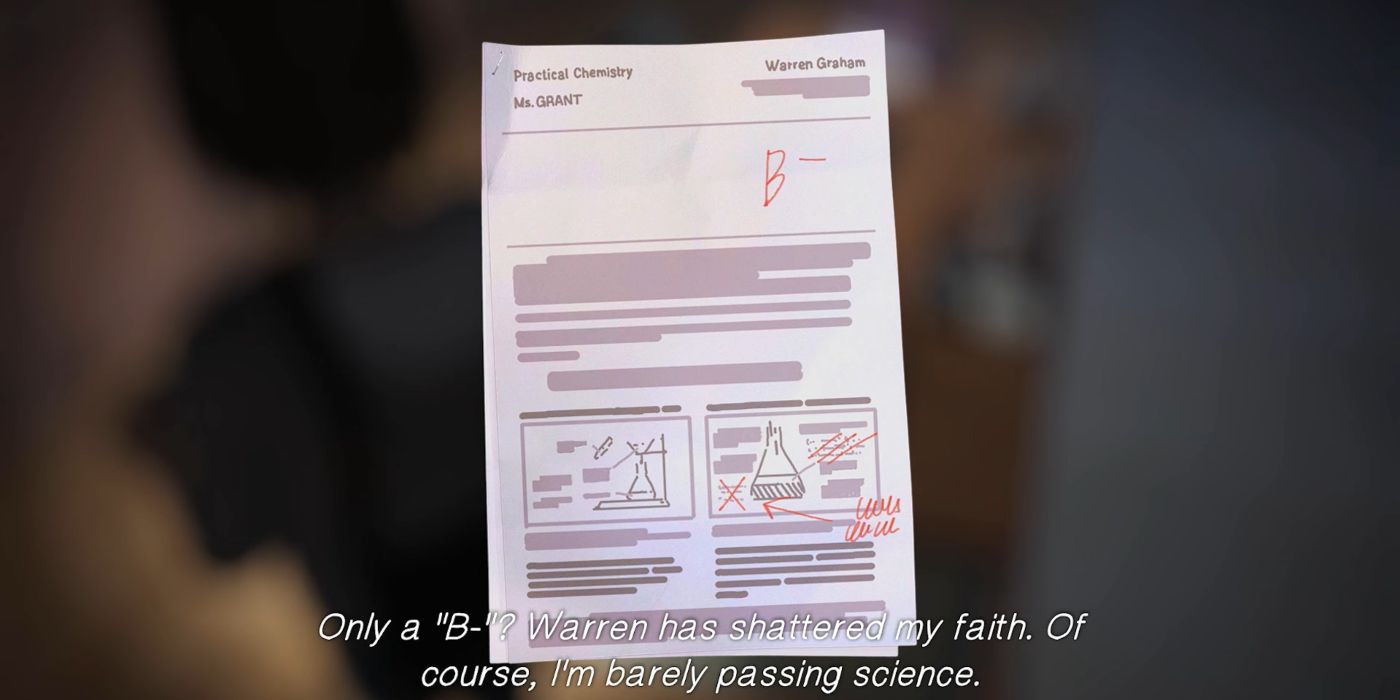 Life Is Strange Screenshot Of Warren's Science Exam