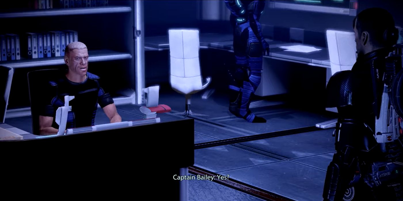 Mass Effect 2 Screenshot Of Bailey Talking To Shepard