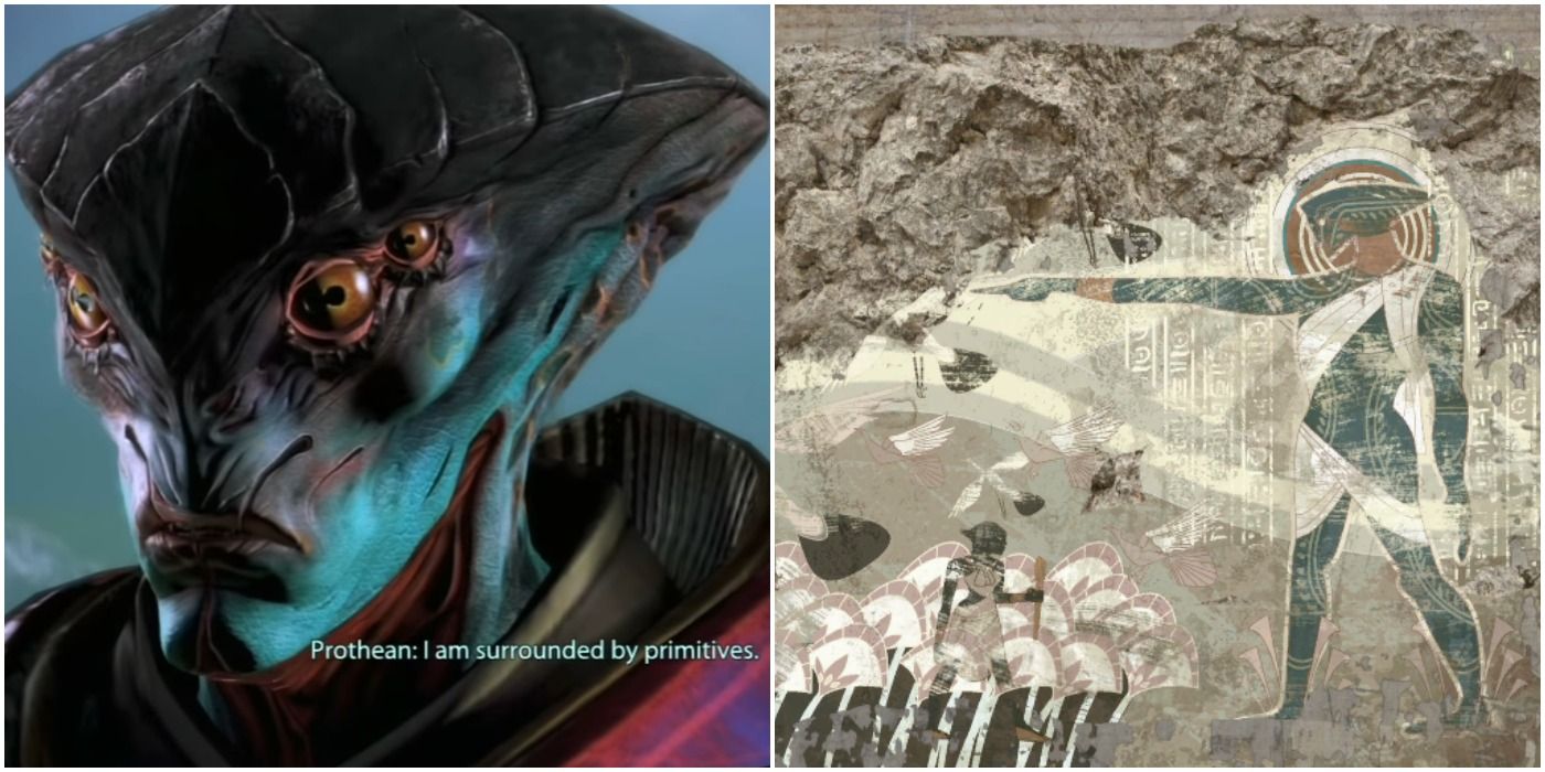 Mass Effect - The Last Prothean complains about the species that saved him