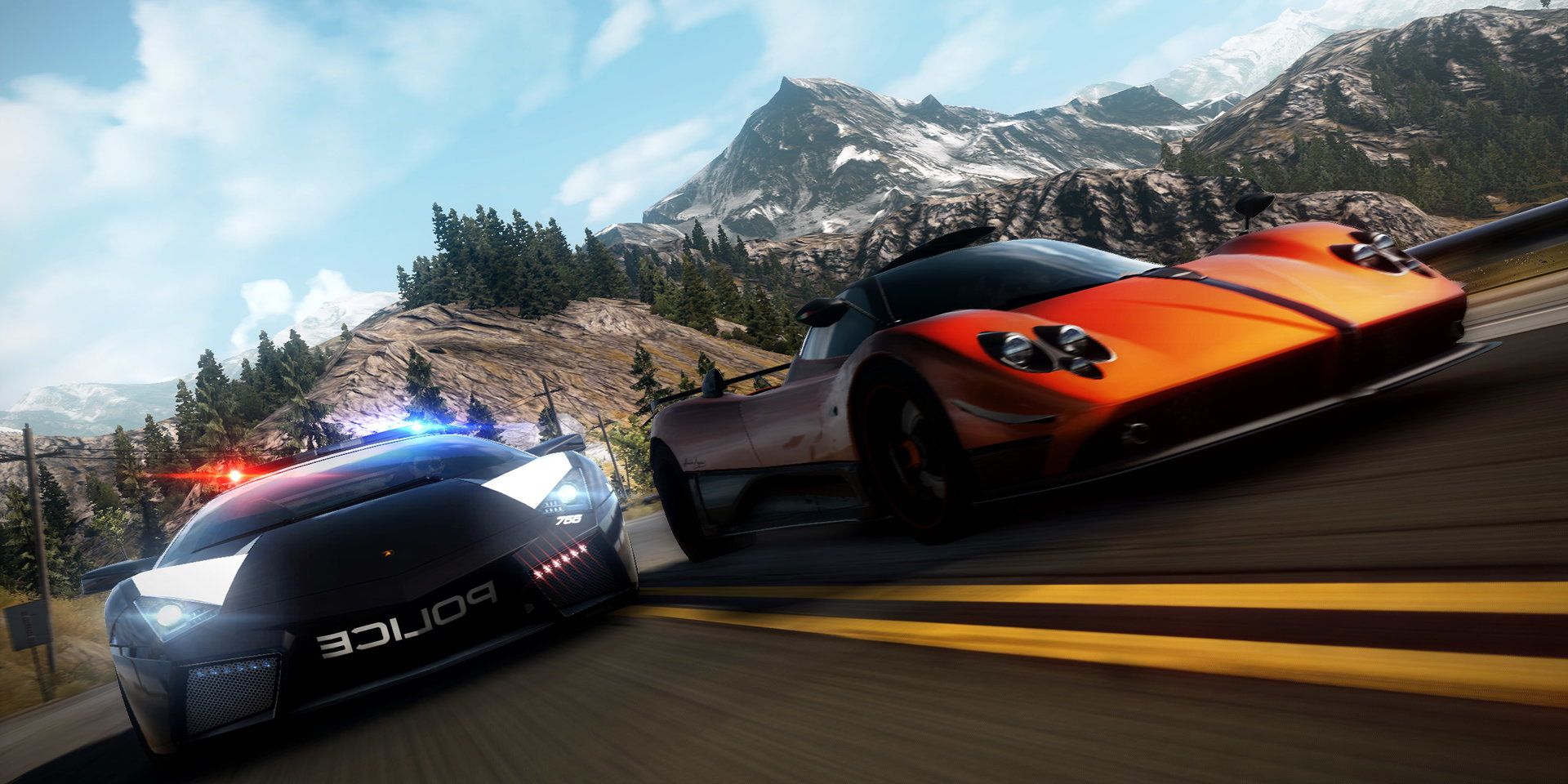 NFS Hot Pursuit police car and racer