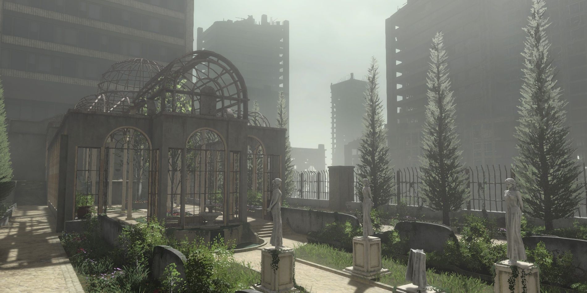 A gorgeous look at the courtyard in NieR Replicant ver.1.2247487139...
