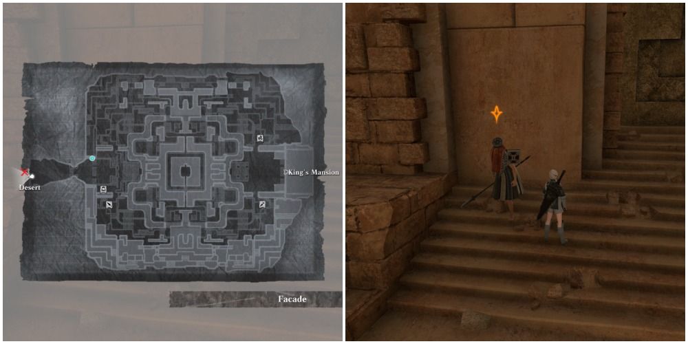 Nier Replicant Tangled Message the person guarding the left side of the exit