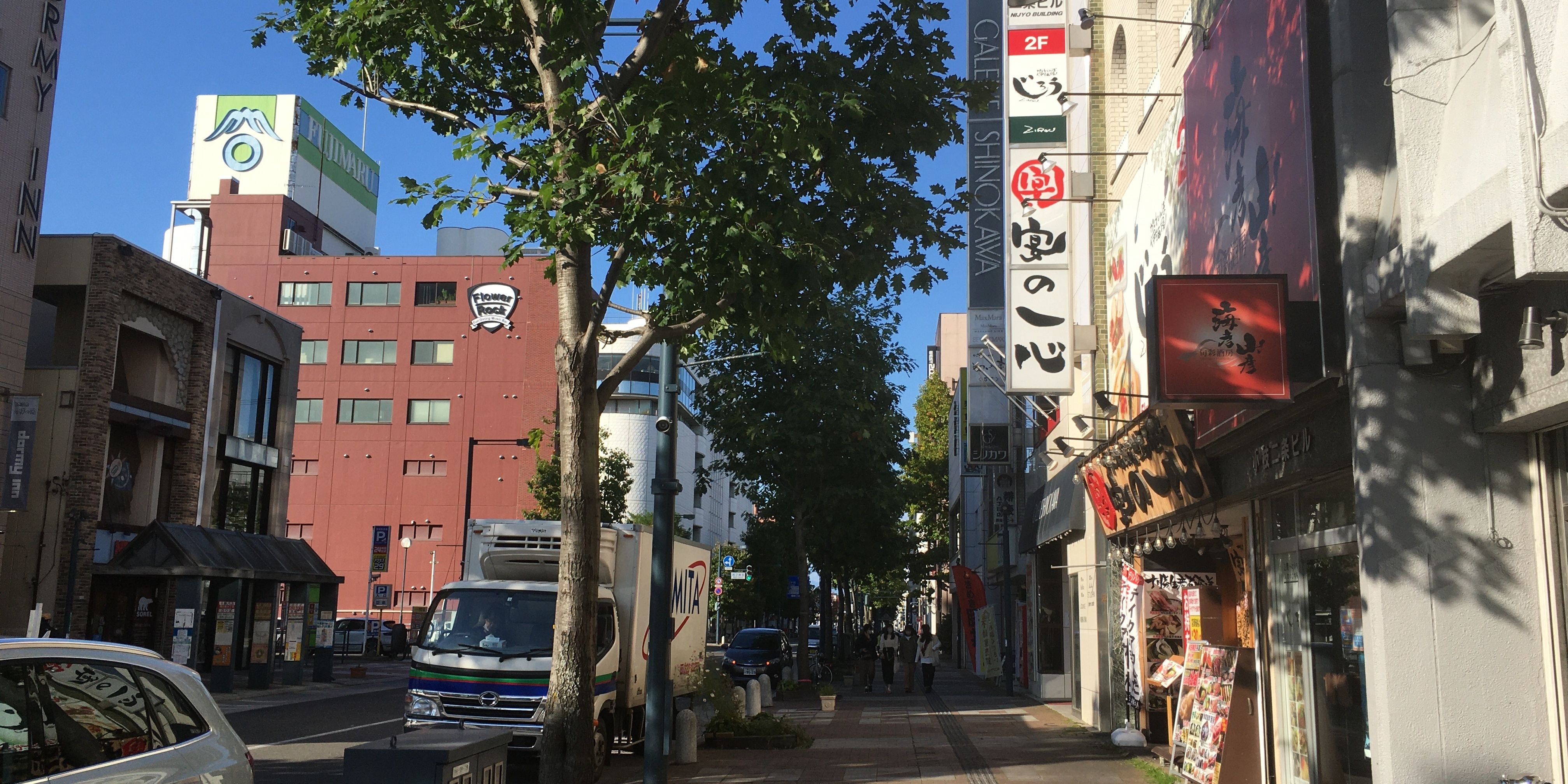 Street in Obihiro, Japan, which Hearthome City in Pokemon may be based on