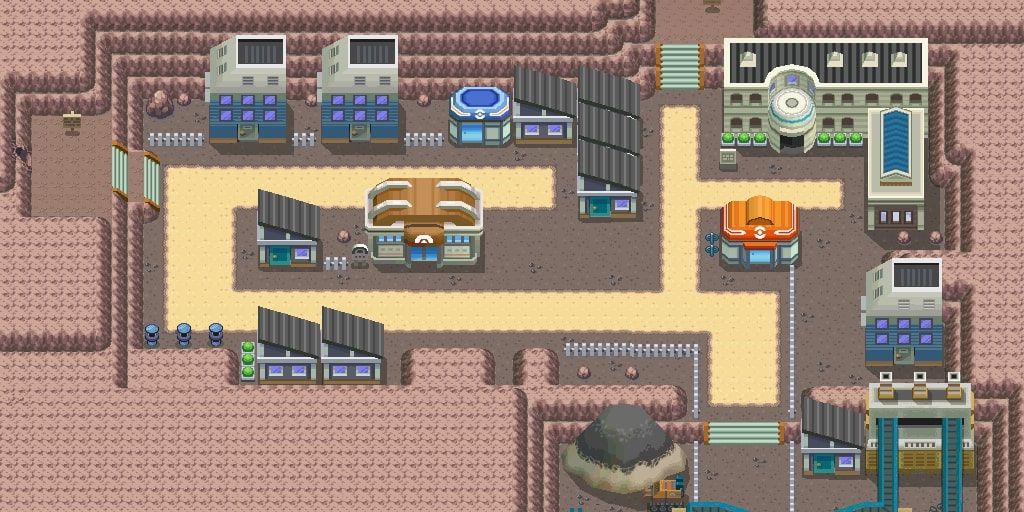Oreburgh City as it appears in Pokemon Platinum