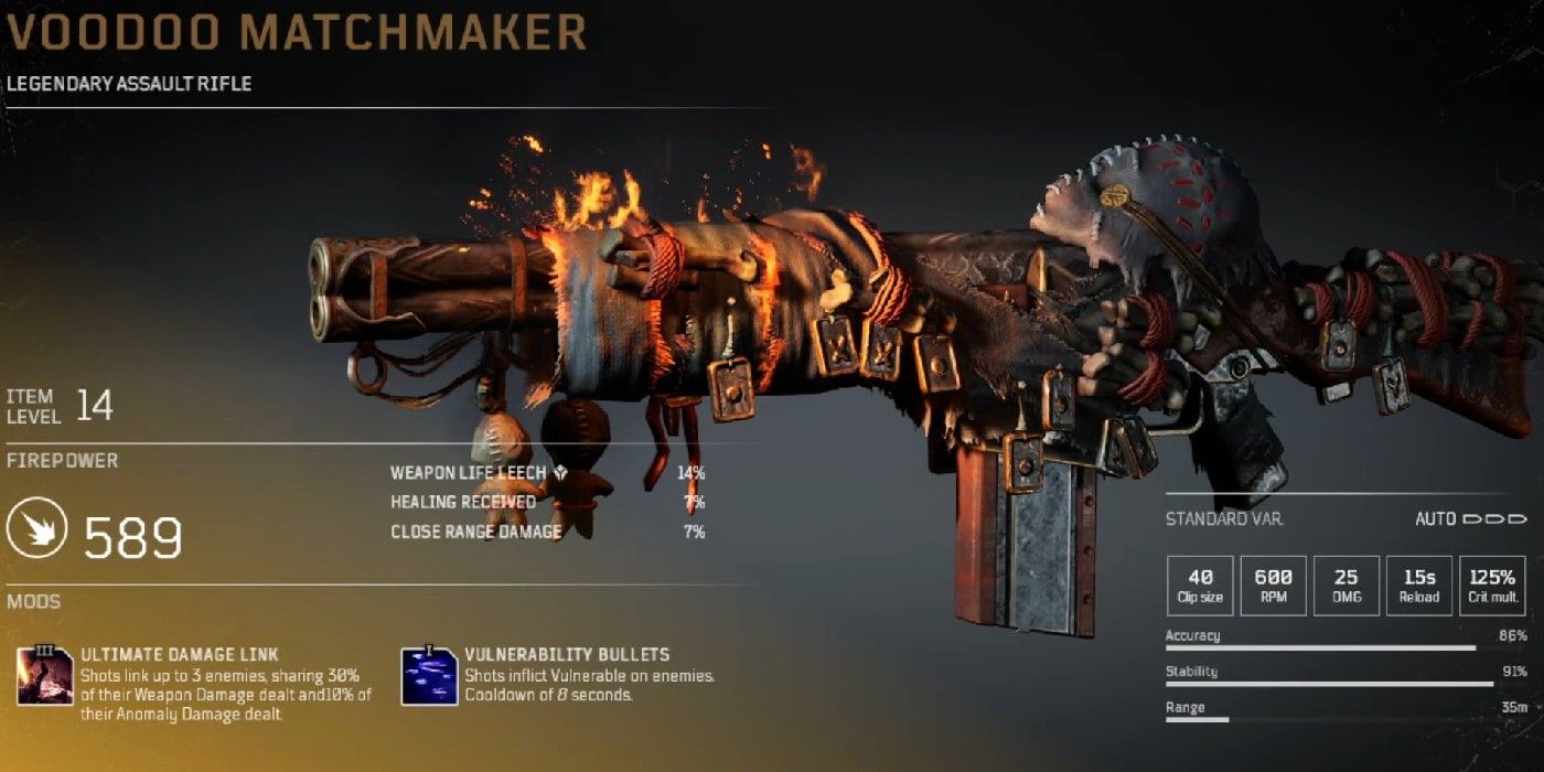 outriders voodoo matchmaker legendary