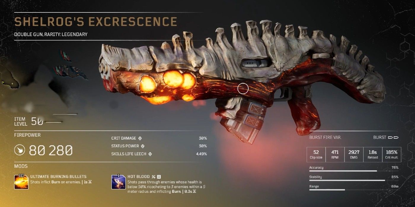 shelrogs excrescence legendary outriders