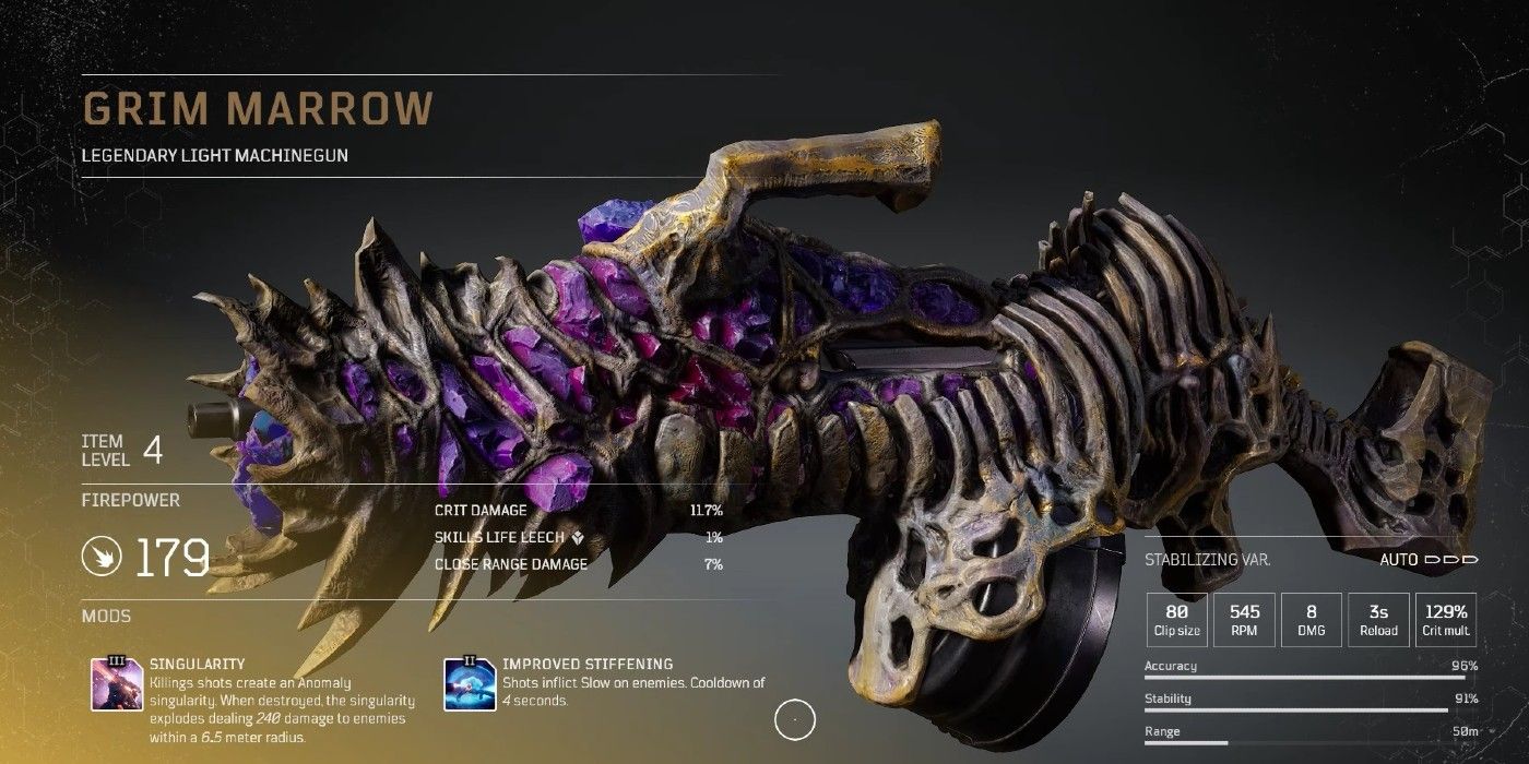 outriders grim marrow legendary