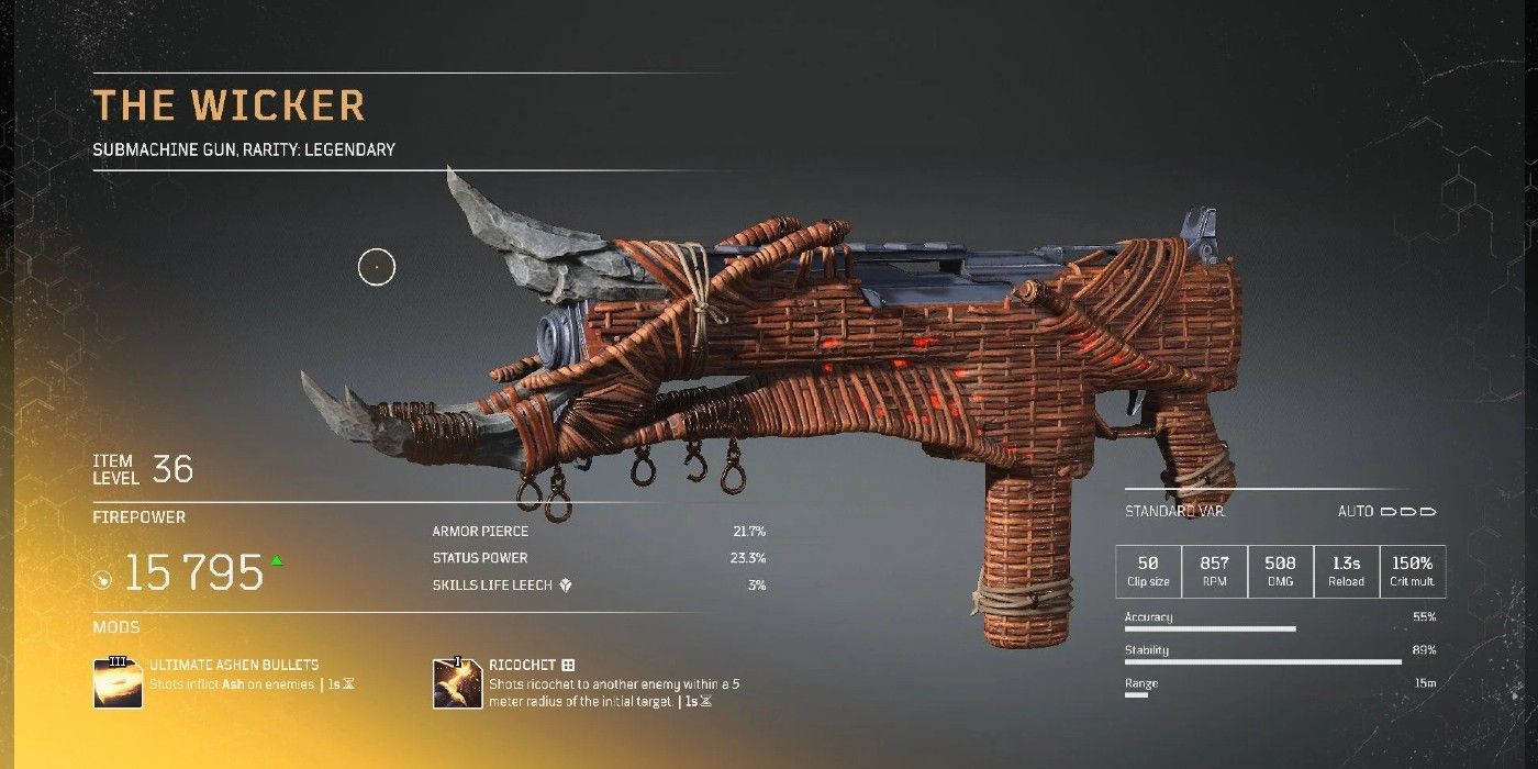 outriders the wicker legendary