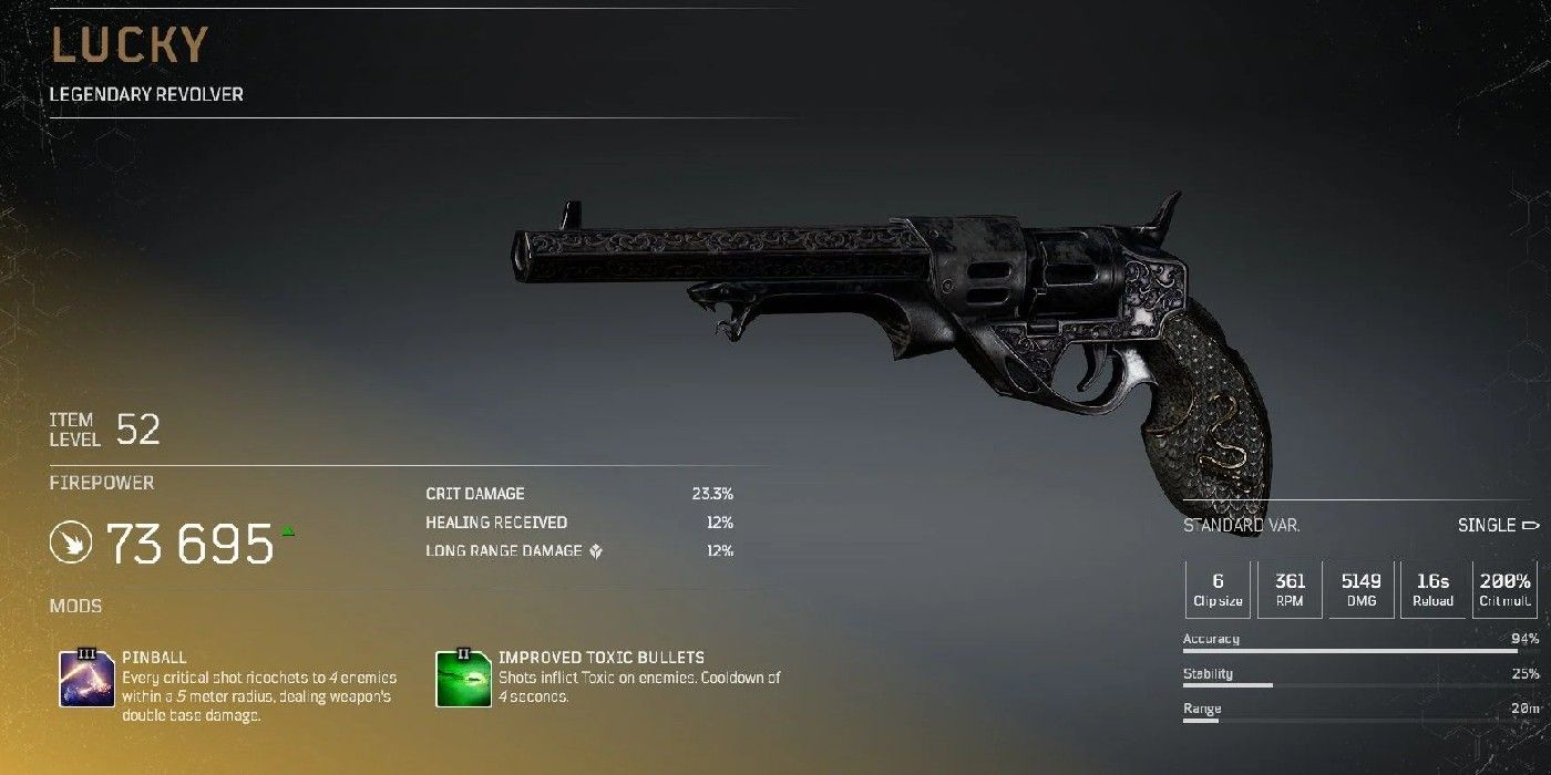 outriders lucky legendary pistol