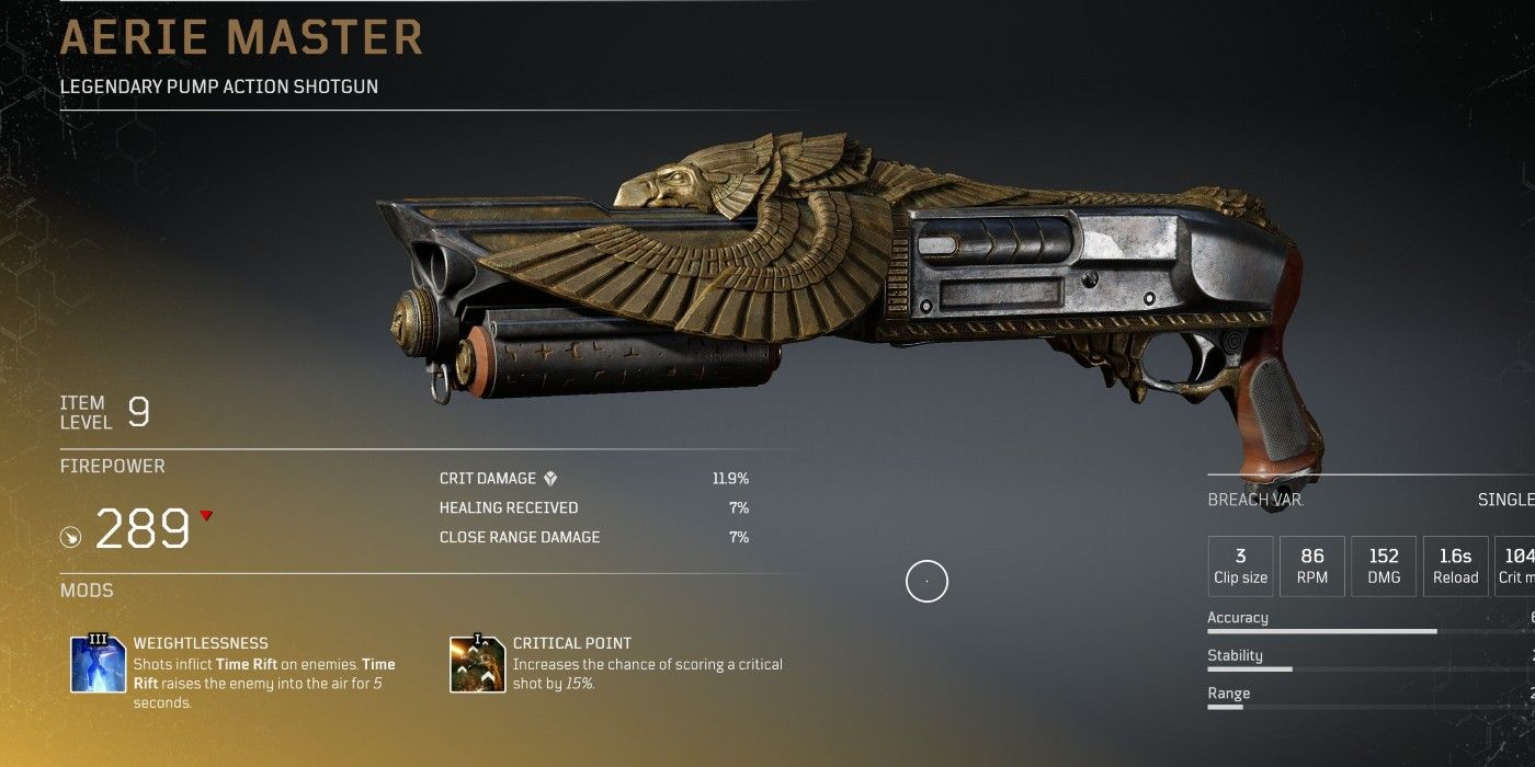 outriders aerie master legendary