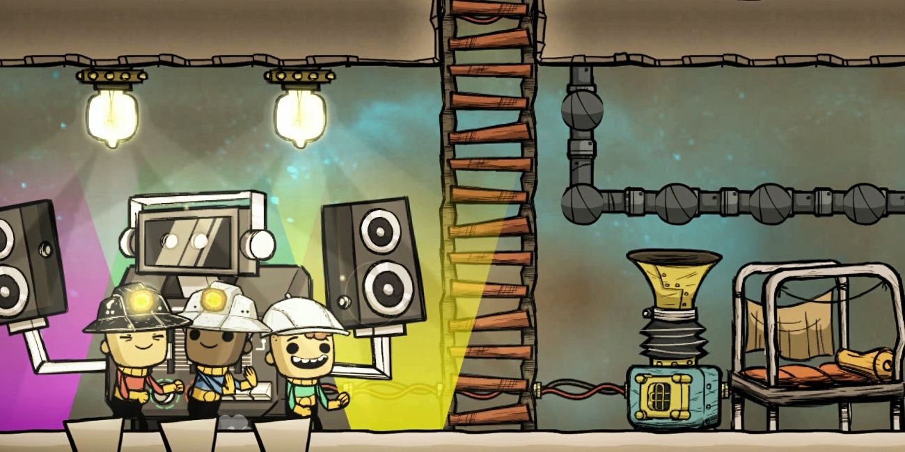 oxygen not included colonists enjoying themselves