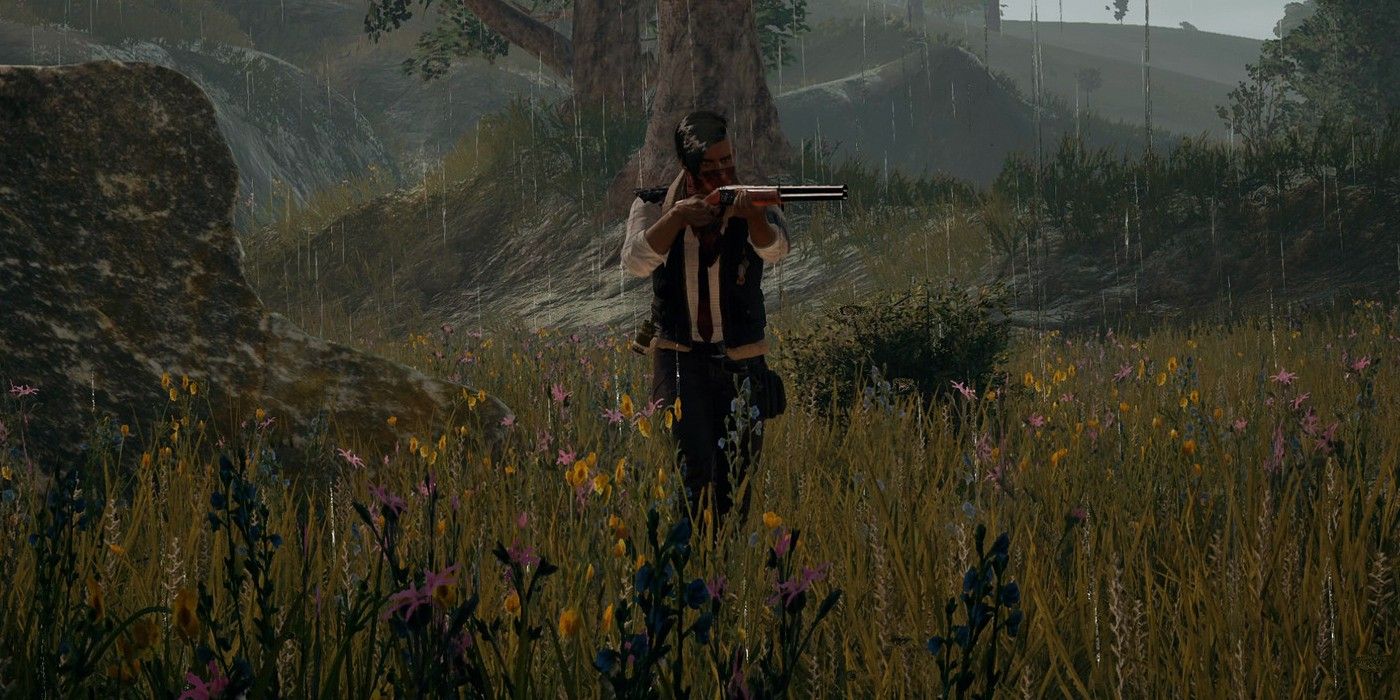 pubg character with shotgun