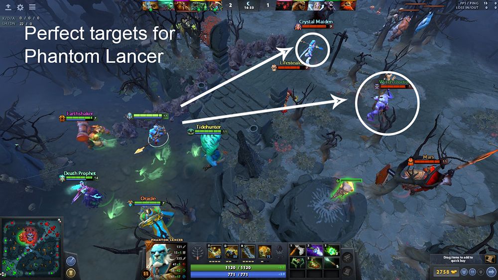 Perfect targets for Phantom lancer