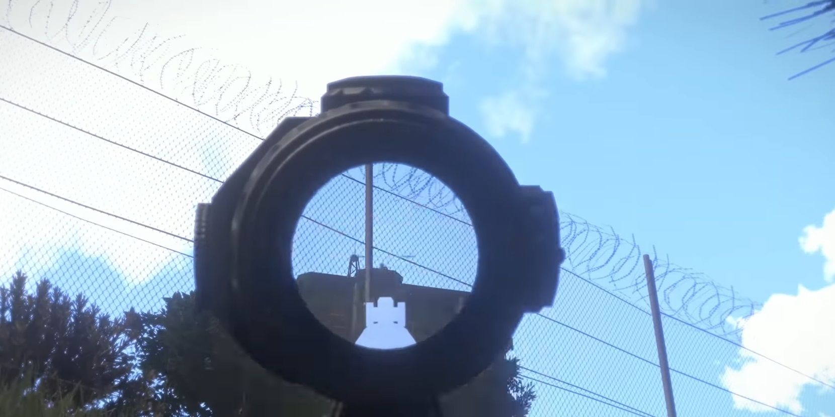 PlayerUnkown Battle Royale - Aiming at the guy on the tower