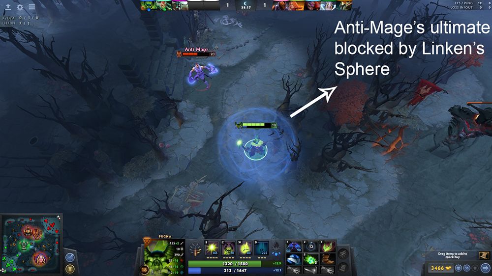 Pugna Linken's Sphere Against Anti Mage