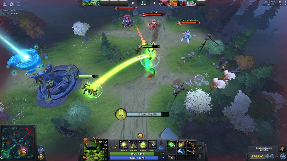 Pugna Using Life Drain On Medusa