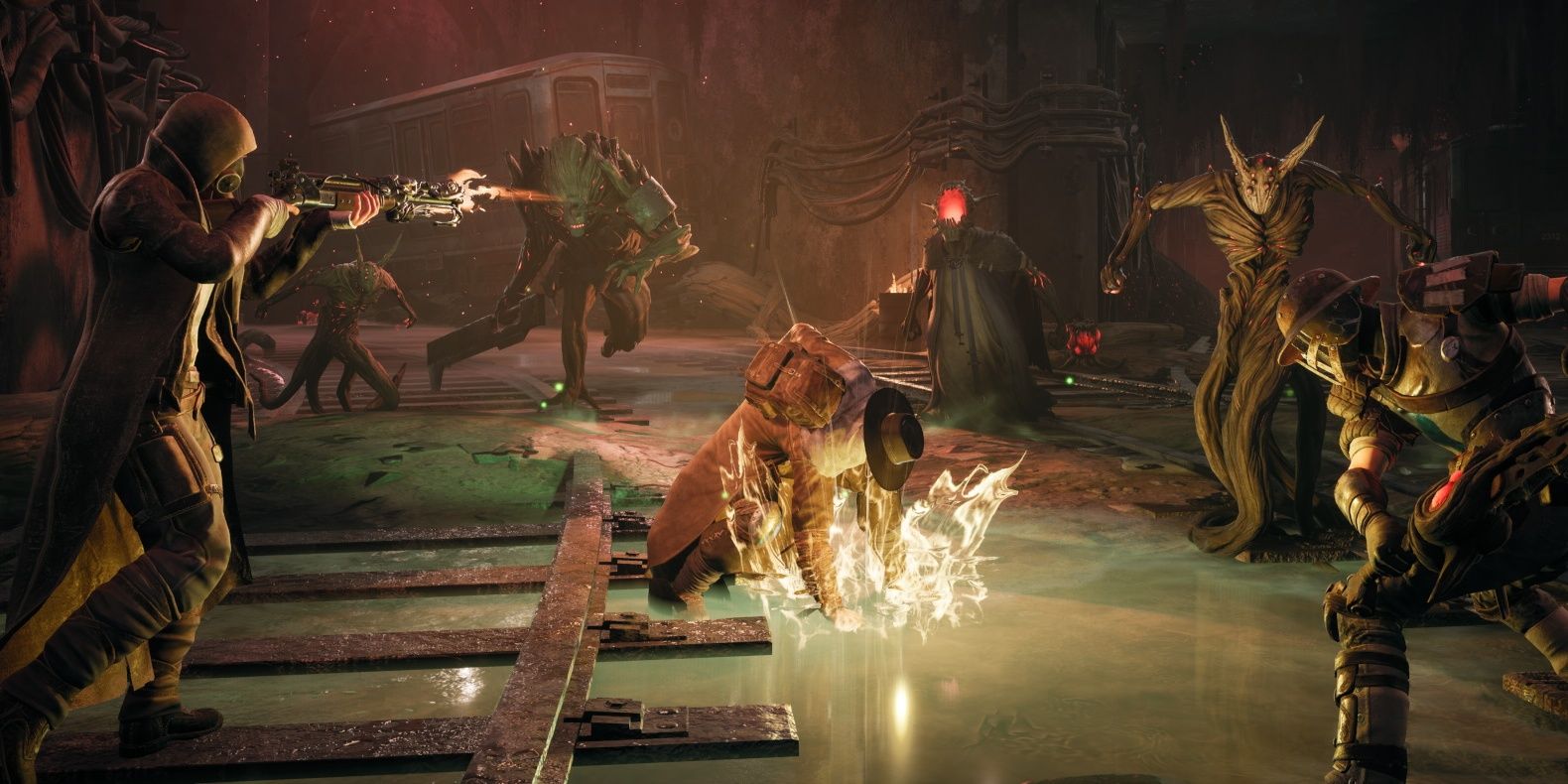 Remnant Character digging in water