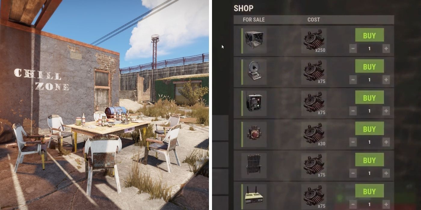 Rust - The Outpost - The Outpost shop list