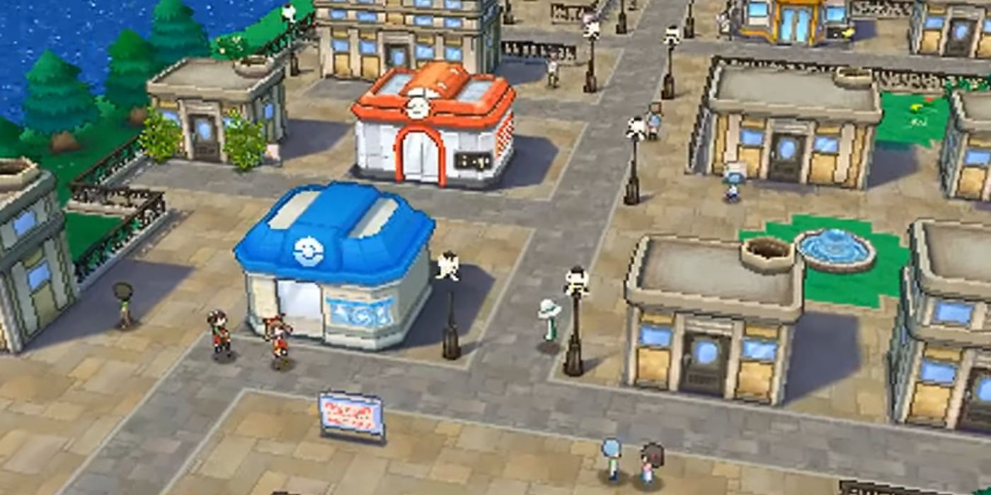 Rustboro City as it appears in Pokemon Omega Ruby & Alpha Sapphire