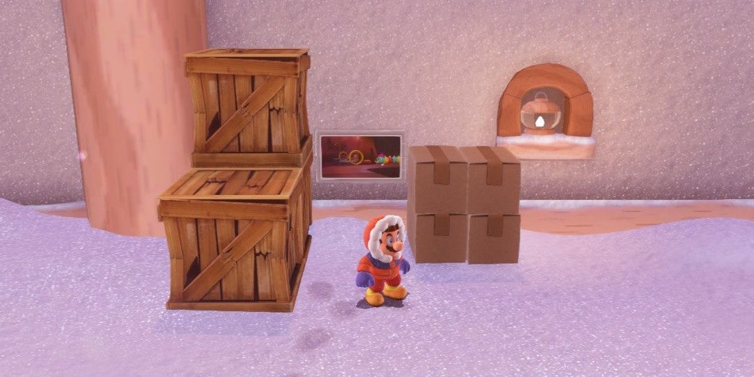 Mario Finding The Snow Kingdom Hint Art